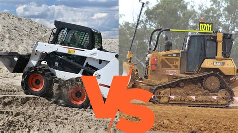 skid steer vs dozer|bulldozer vs excavator clearing land.